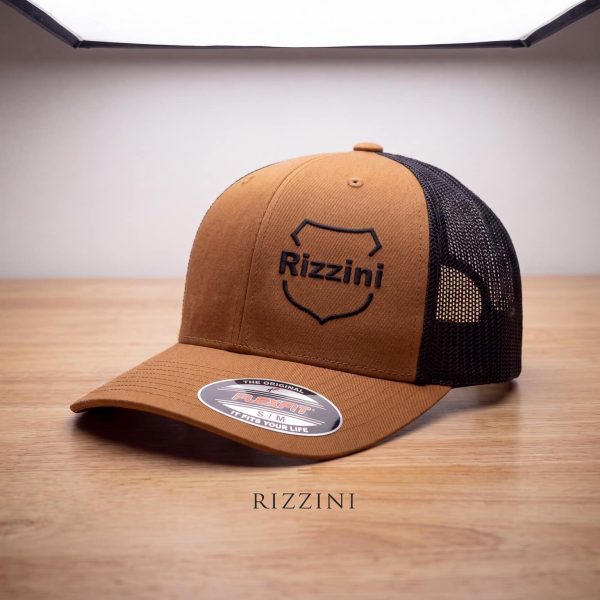 Rizzini-Flex-Fit-Trucker-Hat-Brown-Black