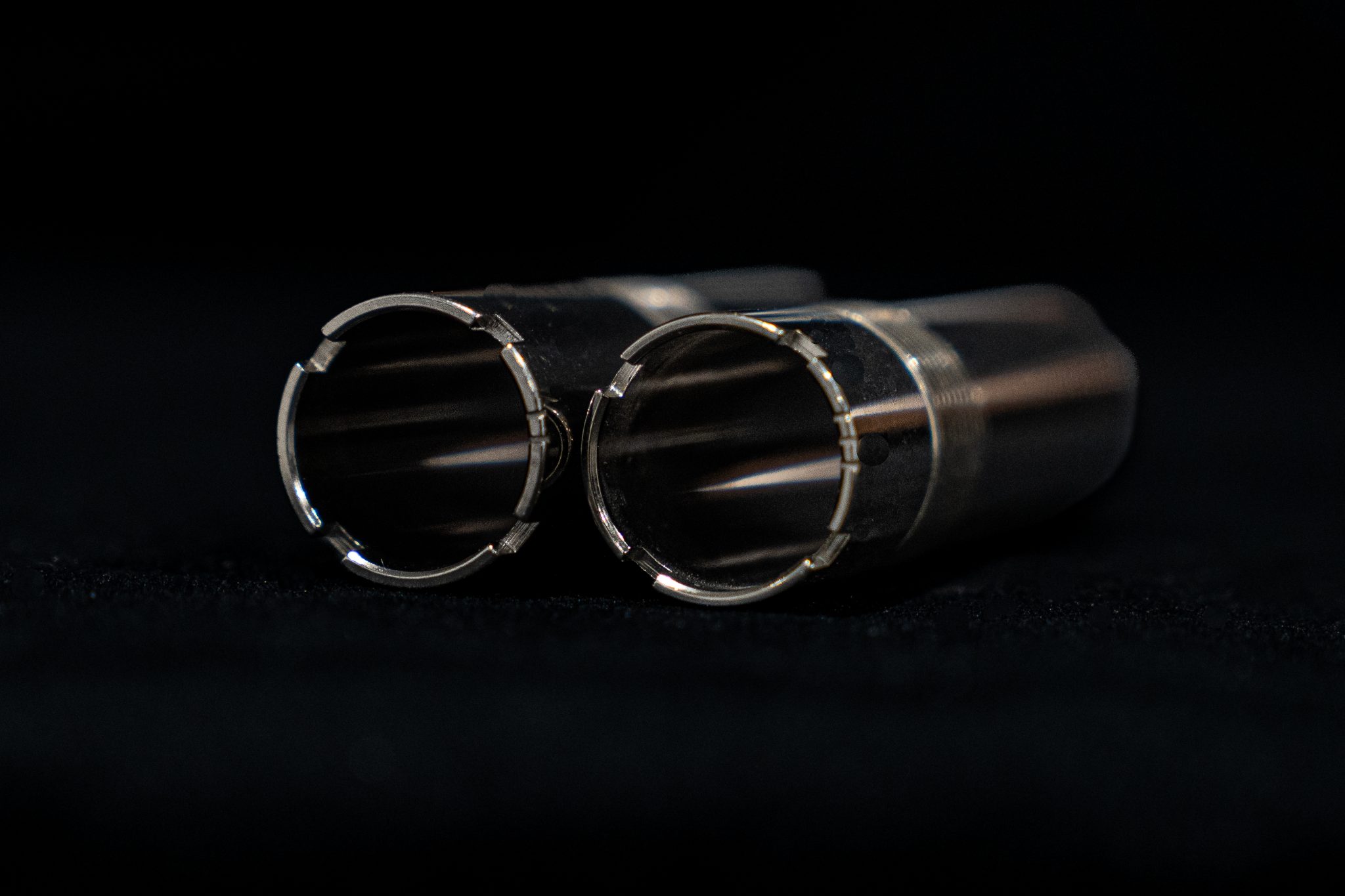 Close-up of the notches filed into a Rizzini choke tube rim